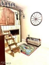 a view of a hallway with a couch