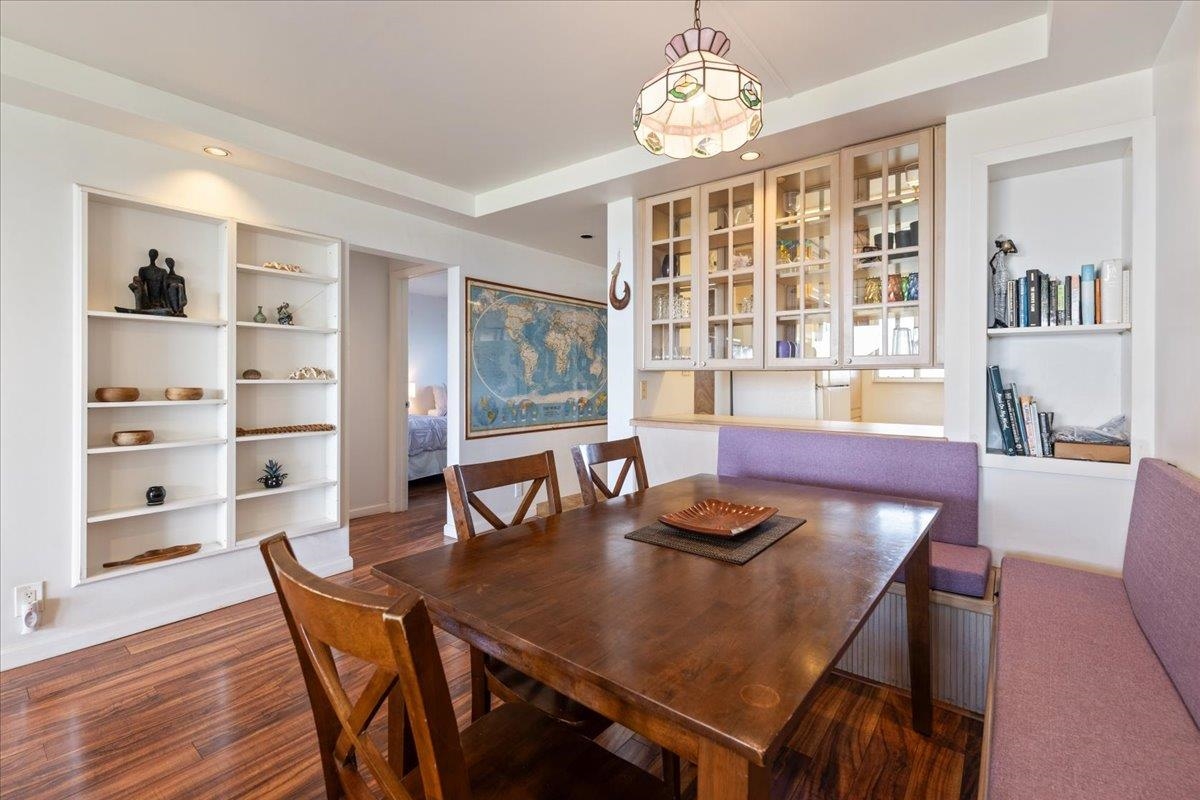 760 South Kihei Road, Unit 422 Kihei, HI 96753 - Photo 10 of 34 a view of a dining room with furniture window and wooden floor
