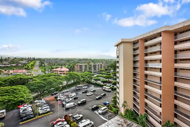 a view of a city with tall buildings