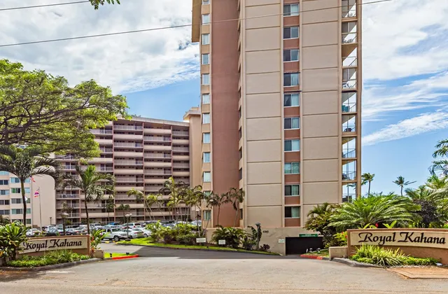 a front view of a building