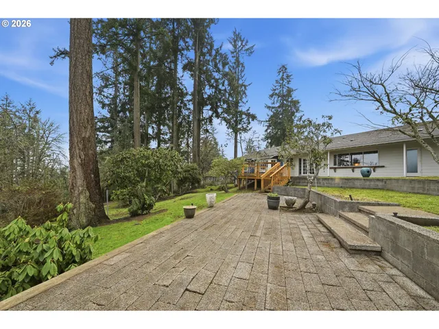 a view of a house with a backyard