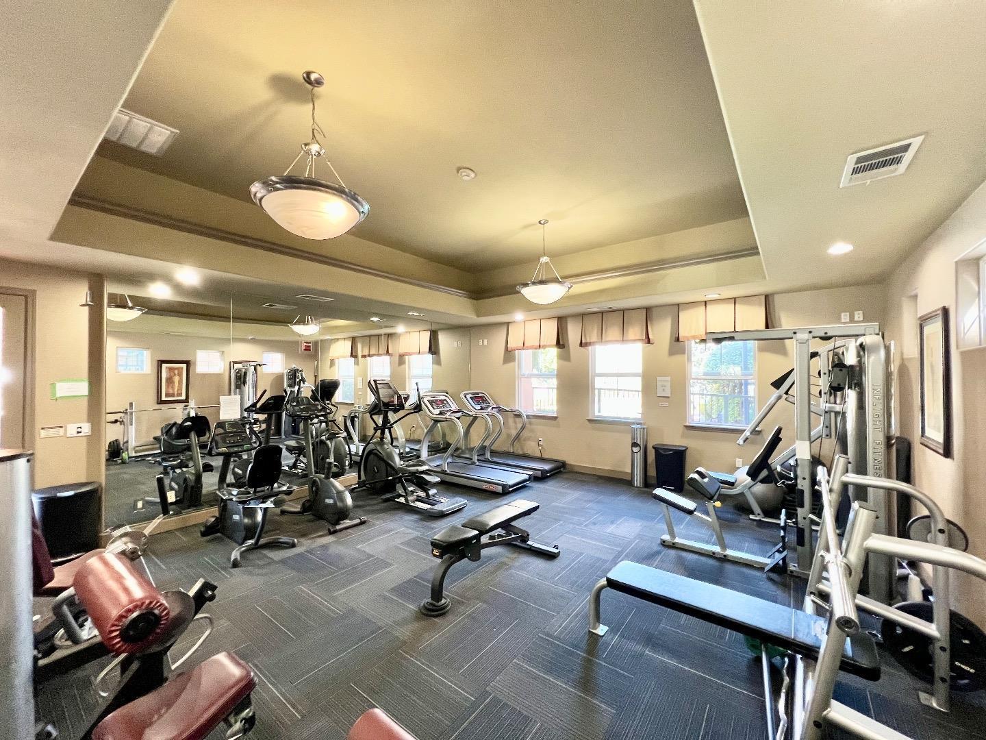1310 Saddle Rack Street, Unit 314 San Jose, CA 95126 - Photo 41 of 43 a view of a room with gym equipment