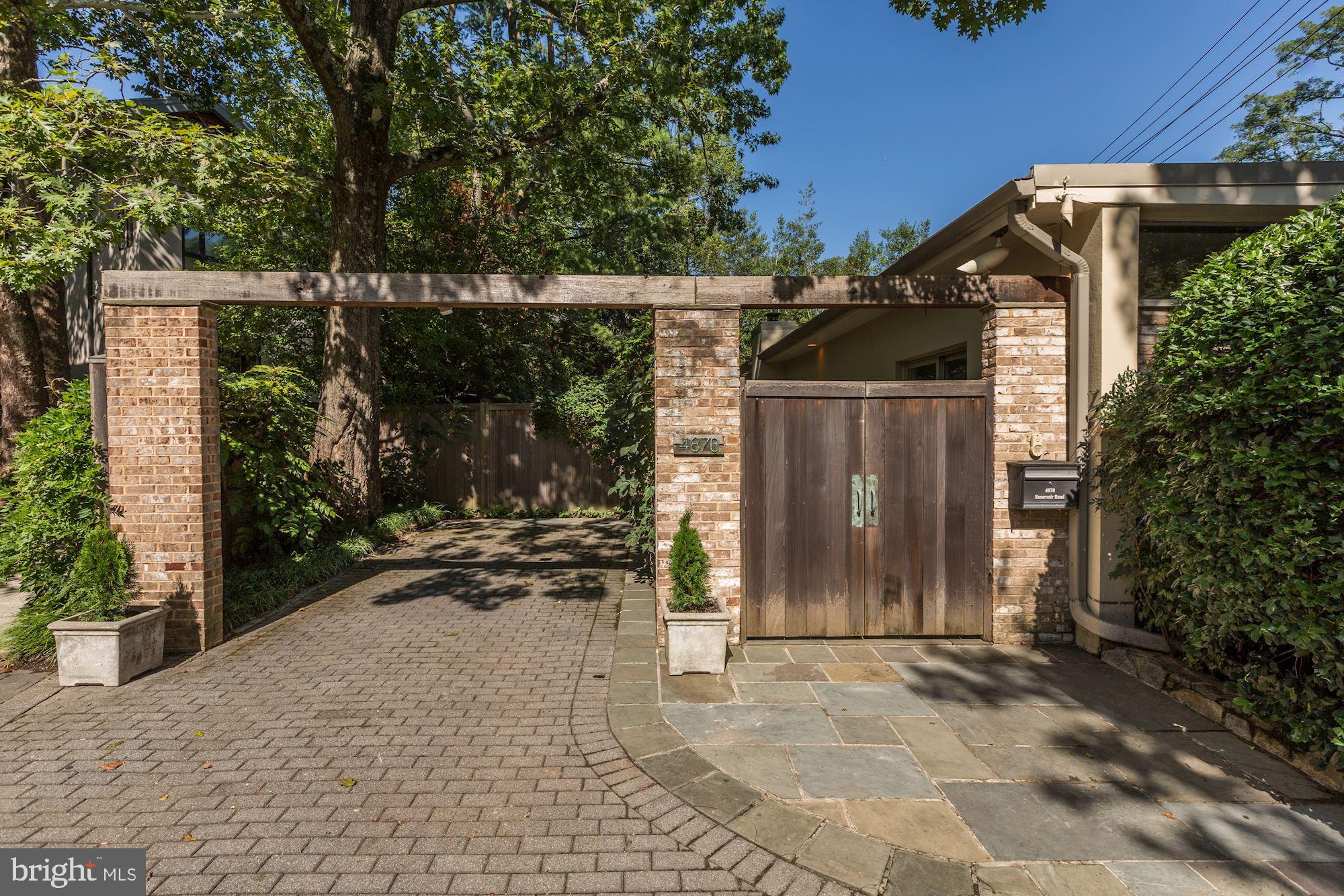 4870 Reservoir Road Northwest Washington, DC 20007 - Photo 2 of 44 Brick Driveway and Privacy Gate