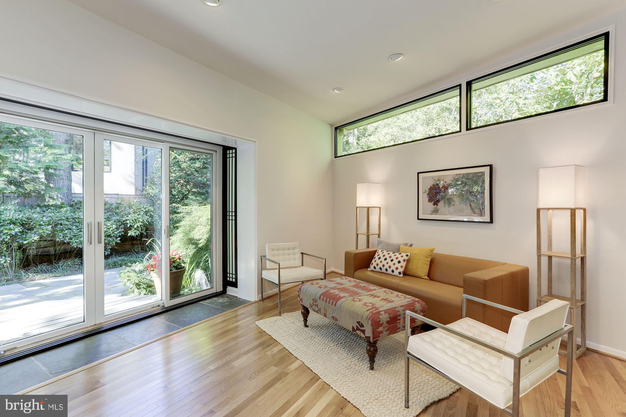 4870 Reservoir Road Northwest Washington, DC 20007 - Photo 13 of 44 Living Room with View To Outdoors