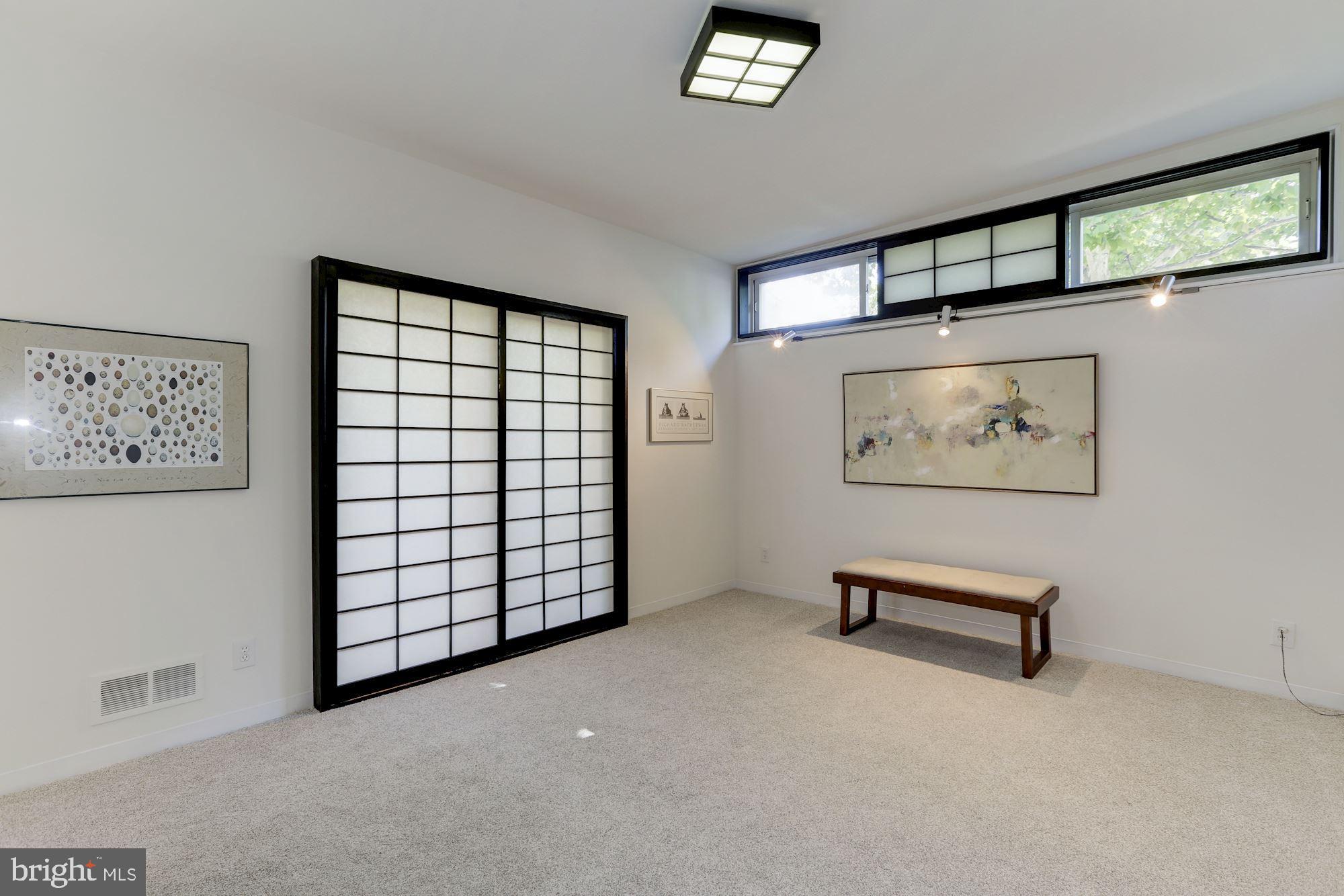 4870 Reservoir Road Northwest Washington, DC 20007 - Photo 23 of 44 Master Bedroom with New Carpet and Shoji Screens