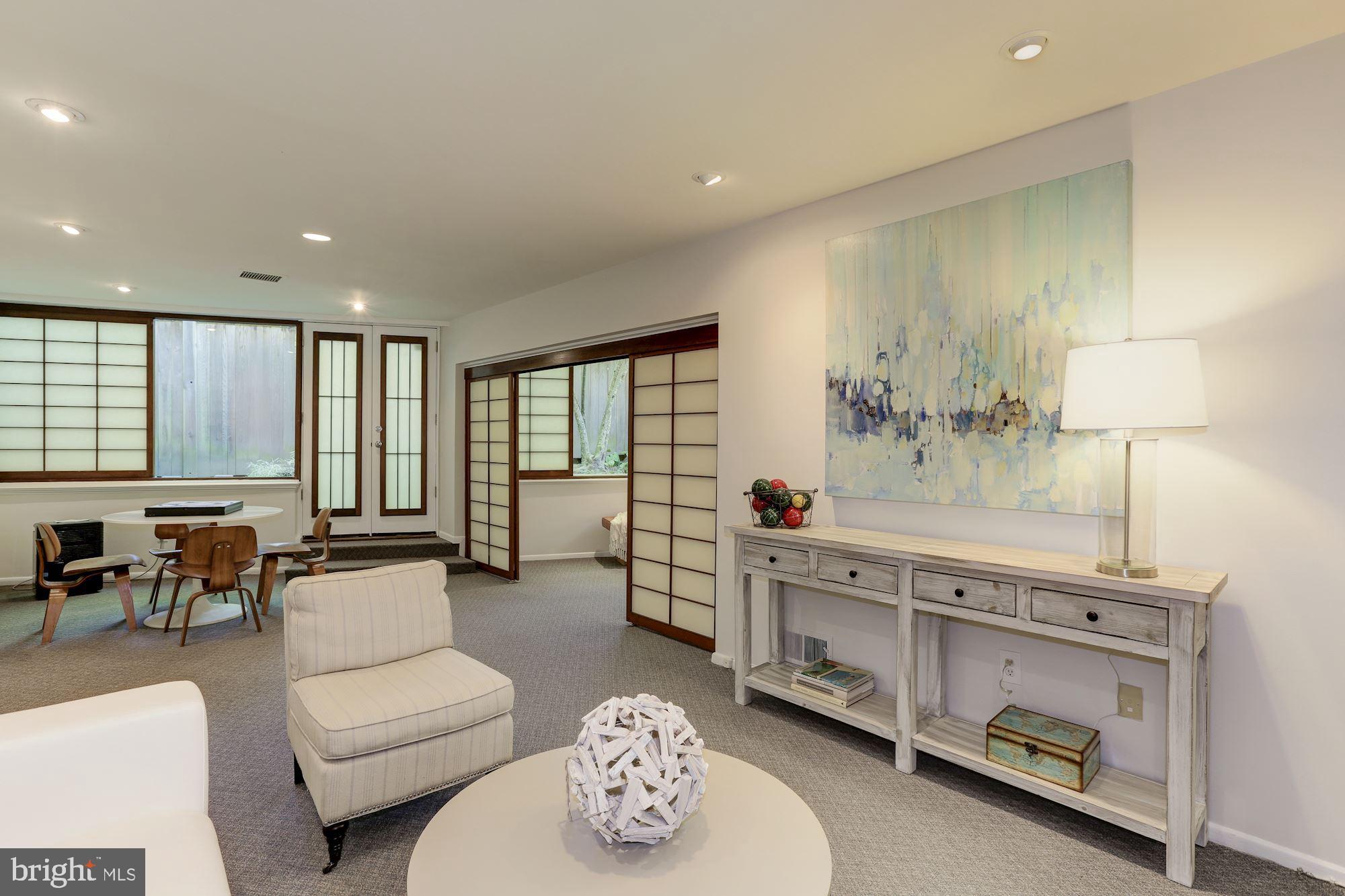 4870 Reservoir Road Northwest Washington, DC 20007 - Photo 28 of 44 Expansive Family Room with Office/Bonus Rm Access