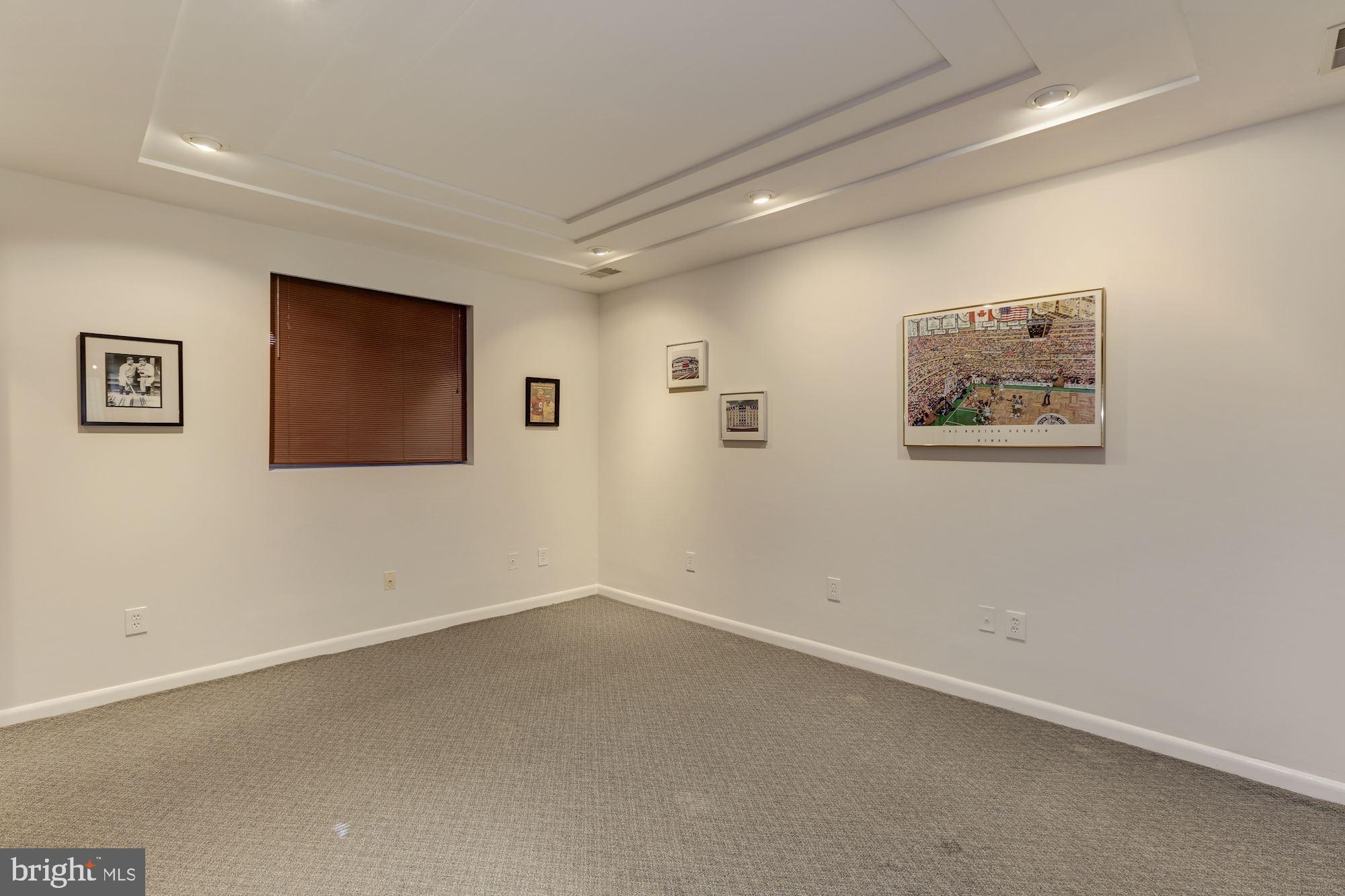 4870 Reservoir Road Northwest Washington, DC 20007 - Photo 37 of 44 Large Lower Level Bedroom with Tray Ceiling
