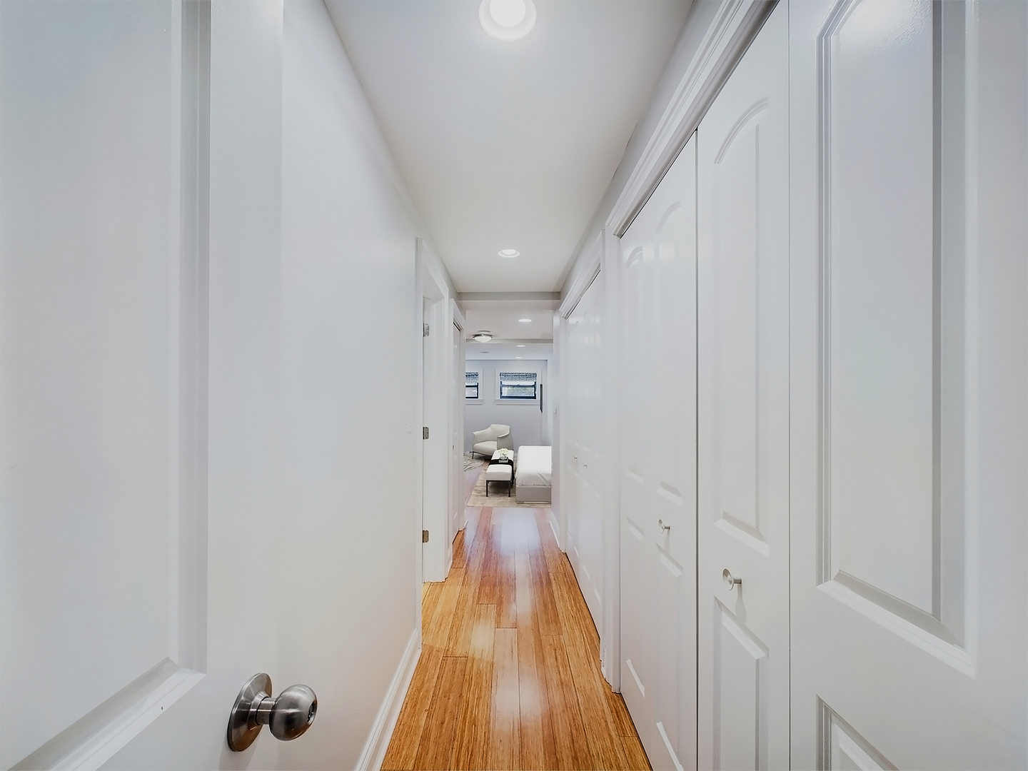 632 West Barry Avenue, Unit GS Chicago, IL 60657 - Photo 11 of 31 a view of a hallway with wooden floor and staircase