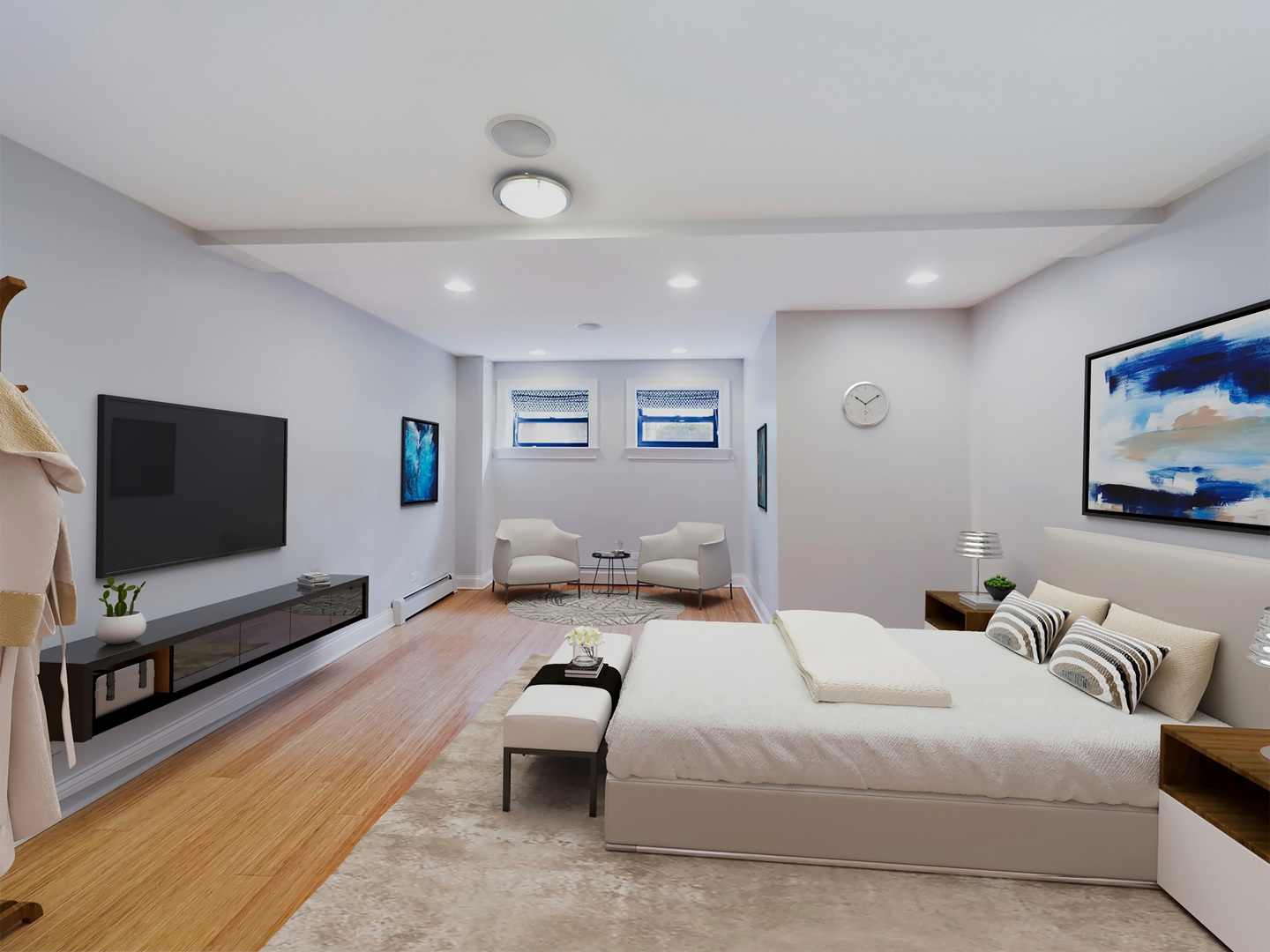 632 West Barry Avenue, Unit GS Chicago, IL 60657 - Photo 13 of 31 a living room with furniture and a flat screen tv