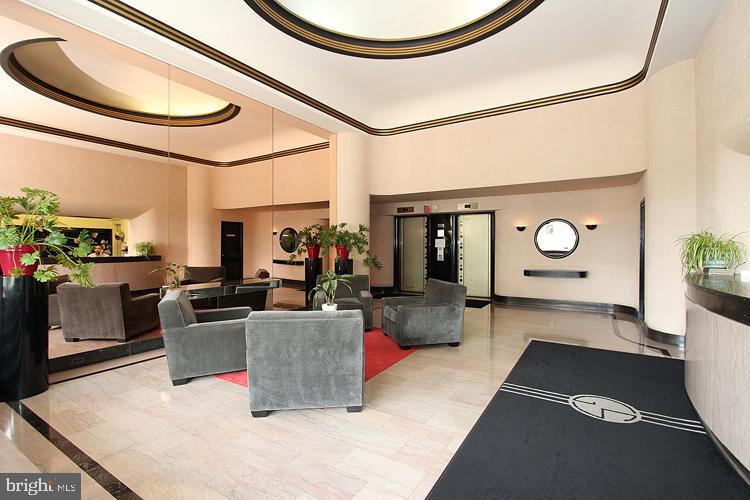 1 Scott Circle Northwest, Unit 814 Washington, DC 20036 - Photo 10 of 15 Elegant lobby with modern design elements.