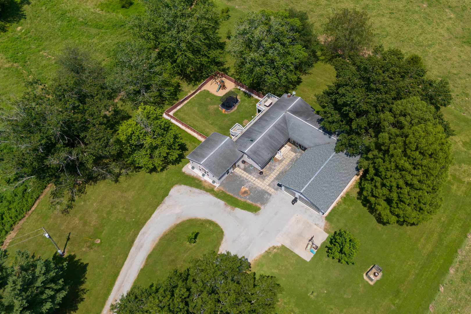 2930 Campground Road Anna, IL 62906 - Photo 4 of 70 an aerial view of a house with a garden