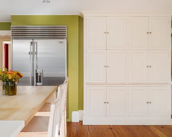 a view of a kitchen with an empty space