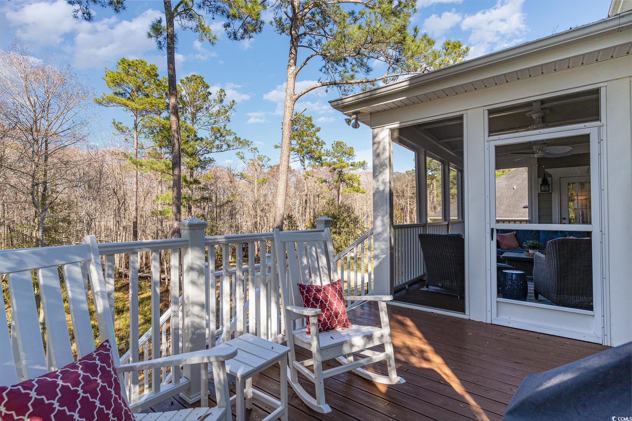 80 Stonington Drive Murrells Inlet, SC 29576 - Photo 33 of 40 This deck is right off the Kitchen. There is a Natural Gas for the grill. Steps to the backyard.
