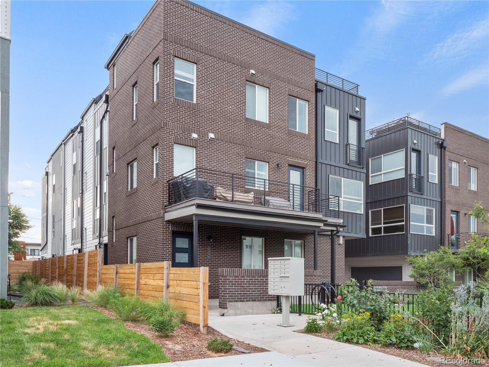 a house view with a garden space