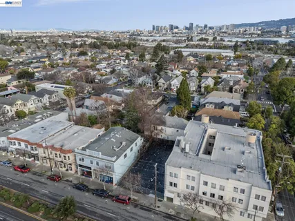 an aerial view of a city