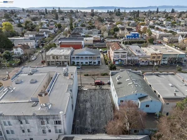an aerial view of a city