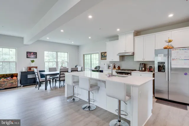 a bathroom with a shower and a tub