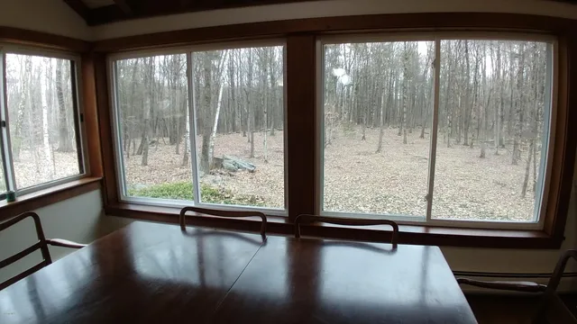 a view of an outdoor space and a window