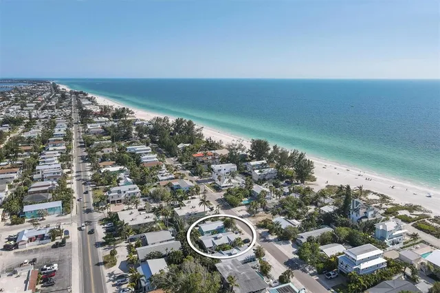 an aerial view of multiple house