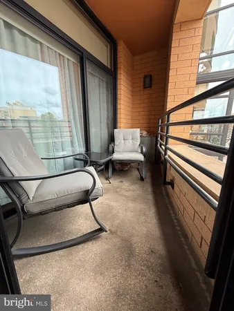 a view of balcony with couch