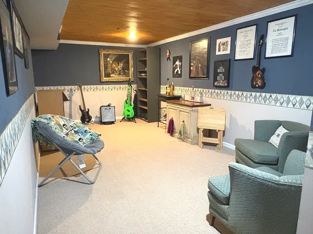 a living room with furniture and window