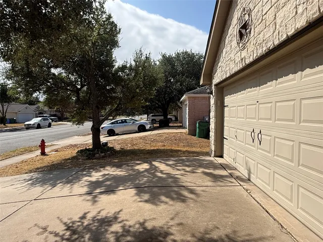 a view of a street with houses