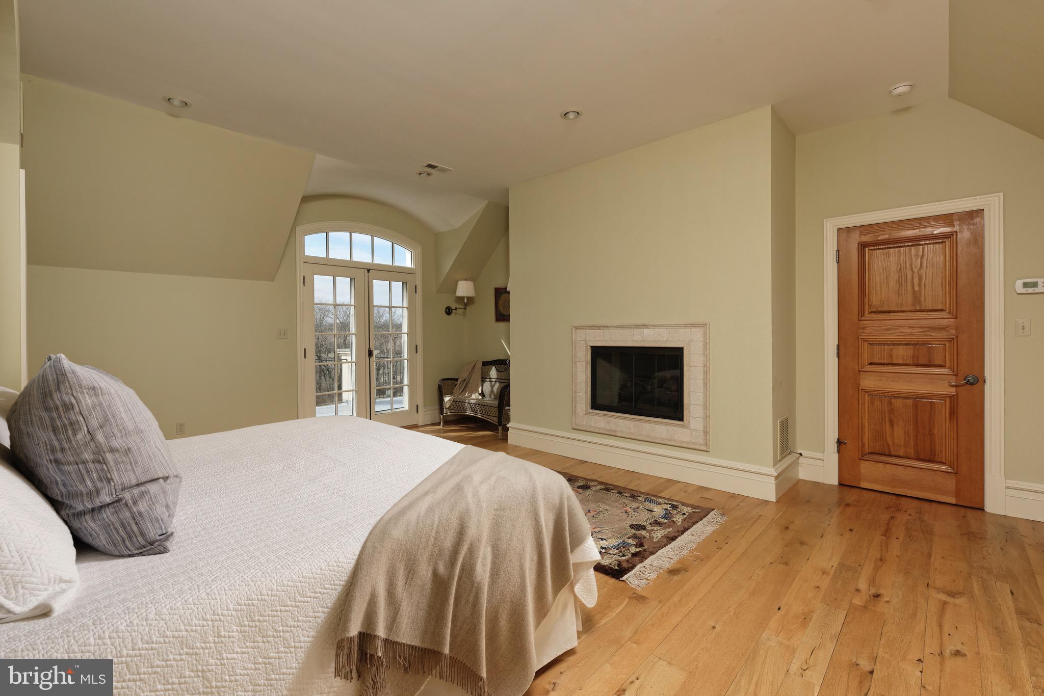 3456 Whiting Road Marshall, VA 20115 - Photo 19 of 69 Master Bedroom with fireplace and balcony access