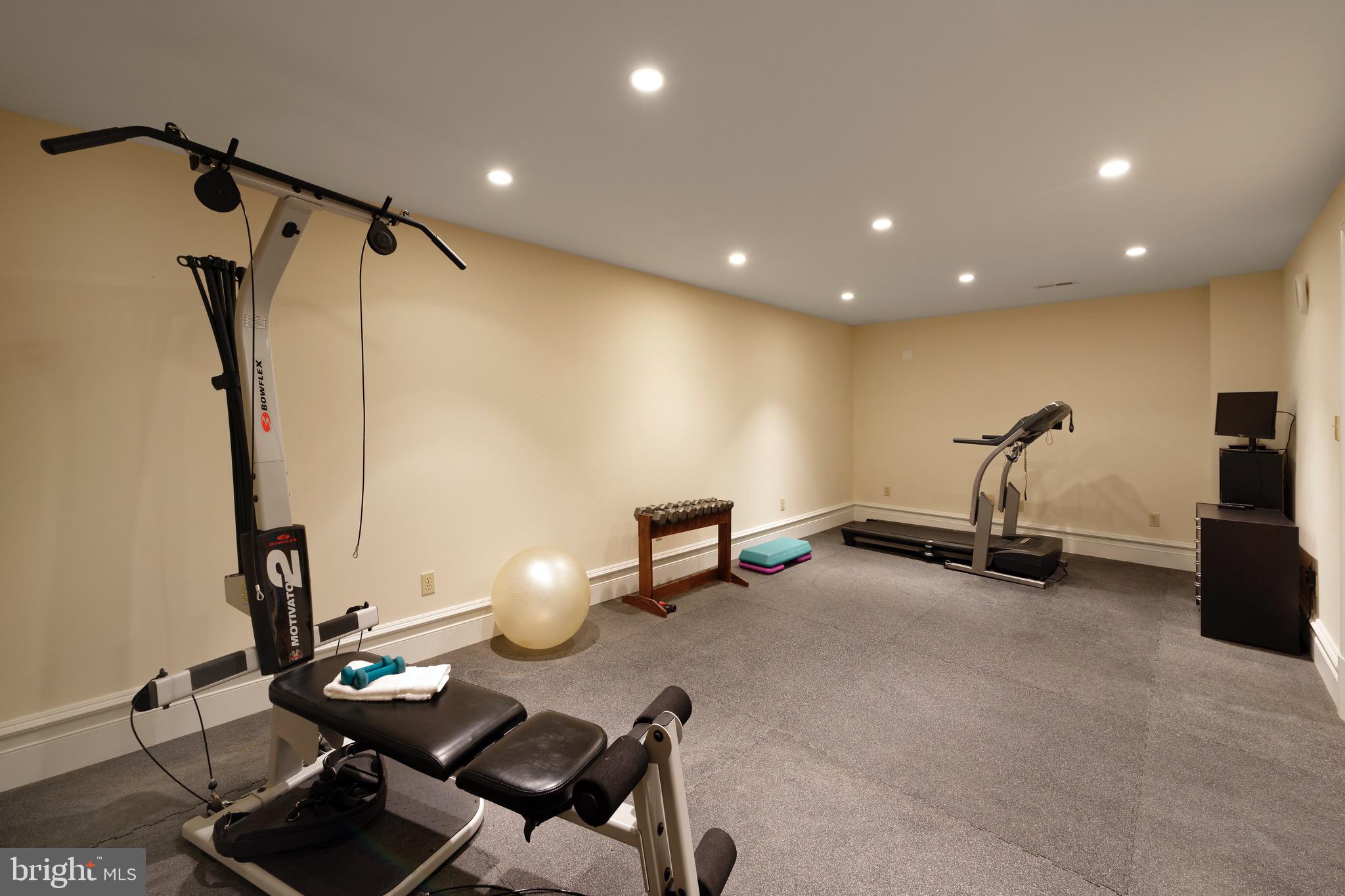 3456 Whiting Road Marshall, VA 20115 - Photo 31 of 69 Lower Level Exercise Room with rubber flooring