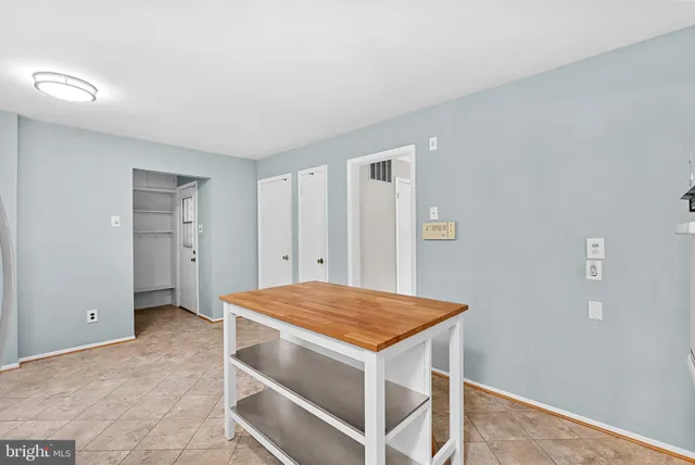 a view of kitchen and utility room