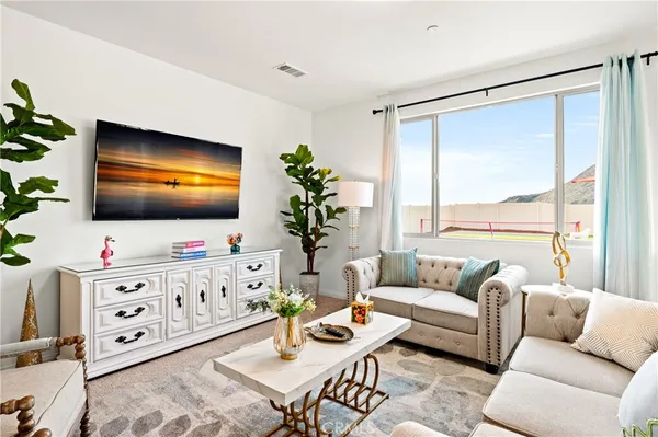 a view of a hallway with white walls