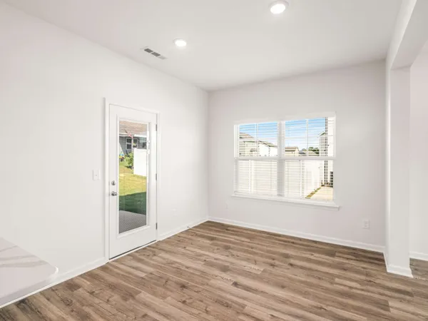 an empty room with a window