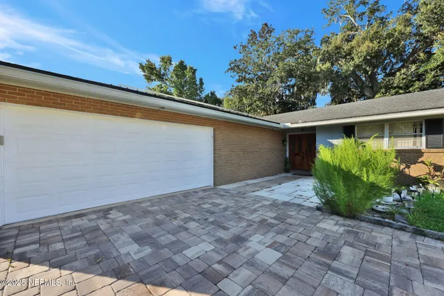 a view of a backyard with plants