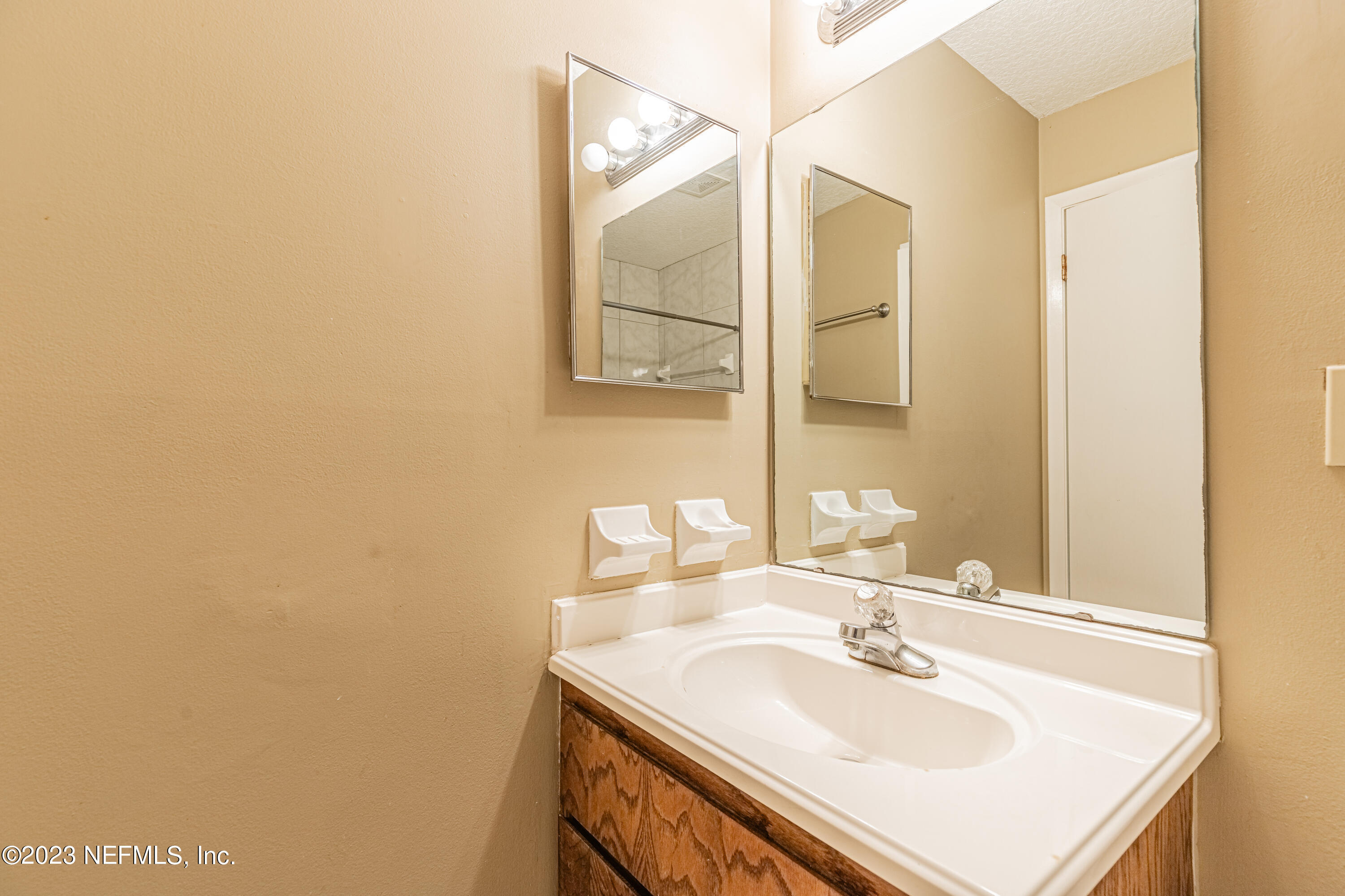 2833 Homestead Road Orange Park, FL 32065 - Photo 16 of 28 a bathroom with a sink and a mirror