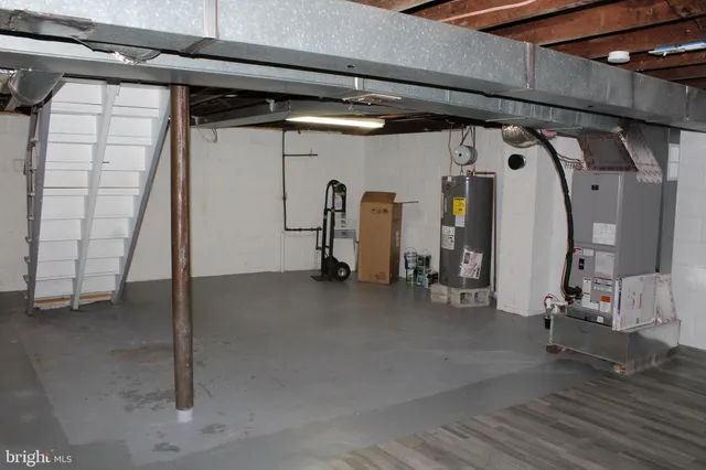 a view of storage and utility room