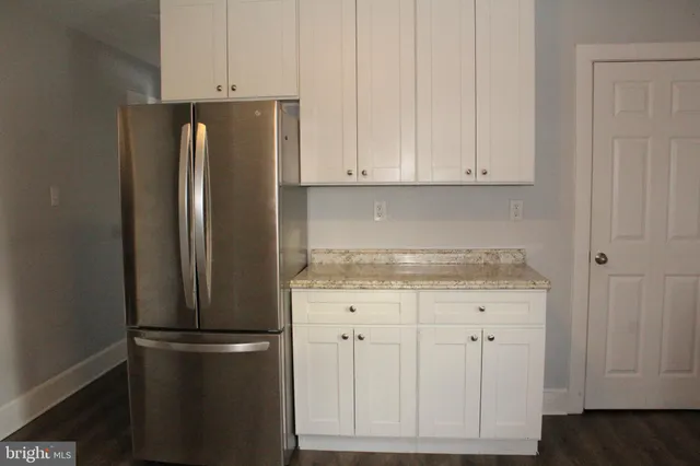 a white refrigerator freezer sitting inside of a kitchen