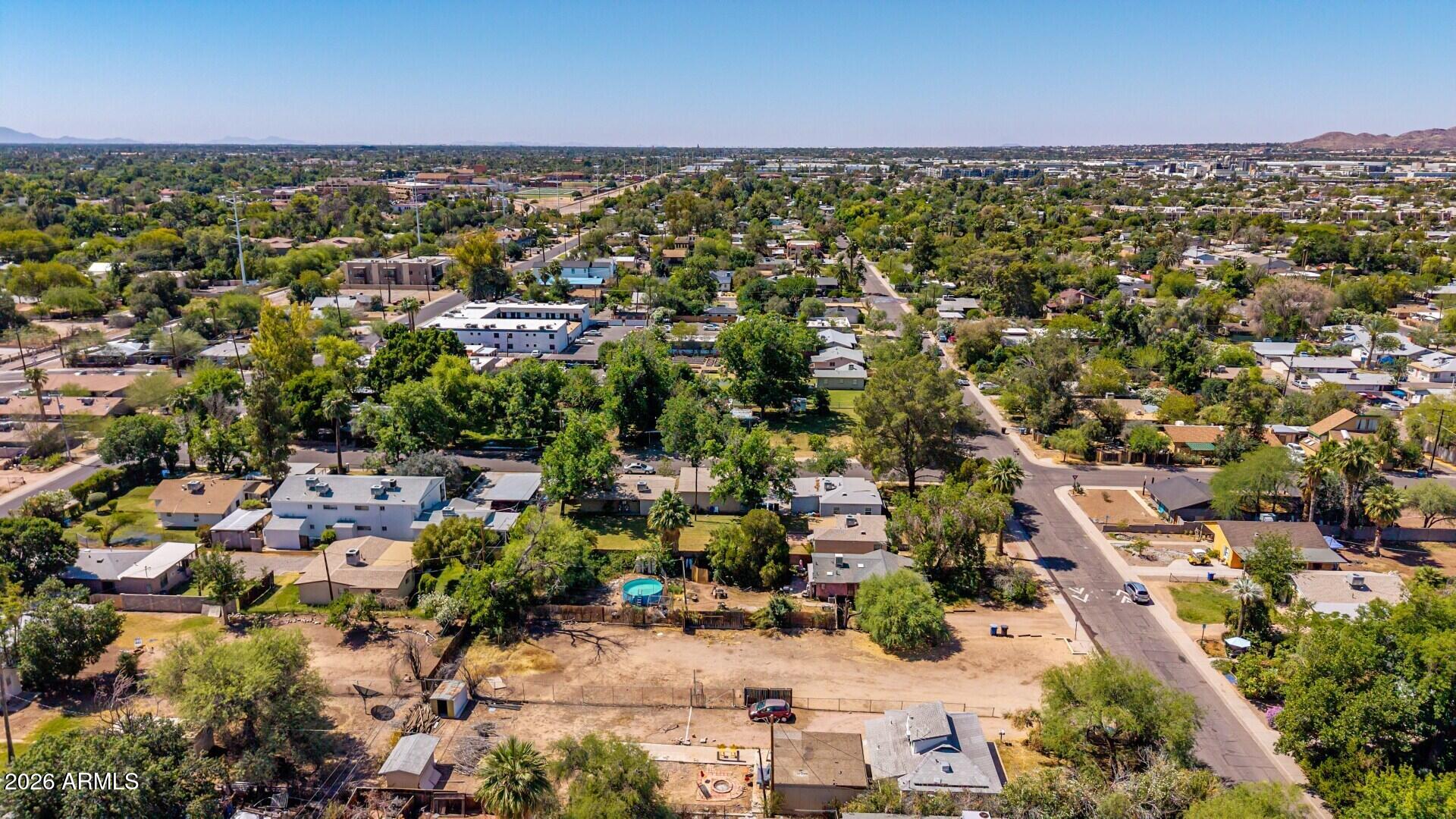 919 South Wilson Street, Unit 5 Tempe, AZ 85281 - Photo 10 of 14 an aerial view of residential houses with outdoor space and trees