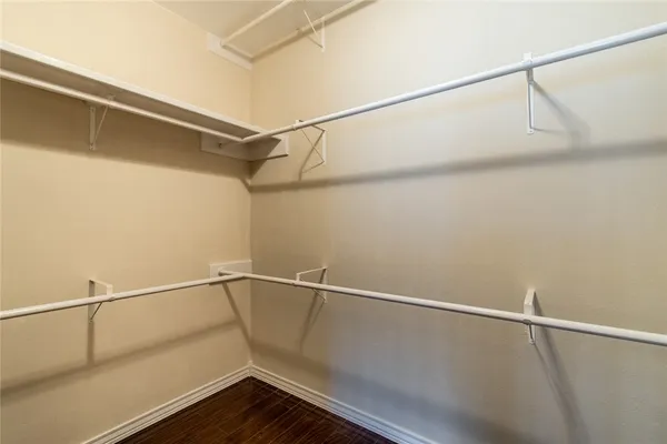 a view of small space with racks on the wall