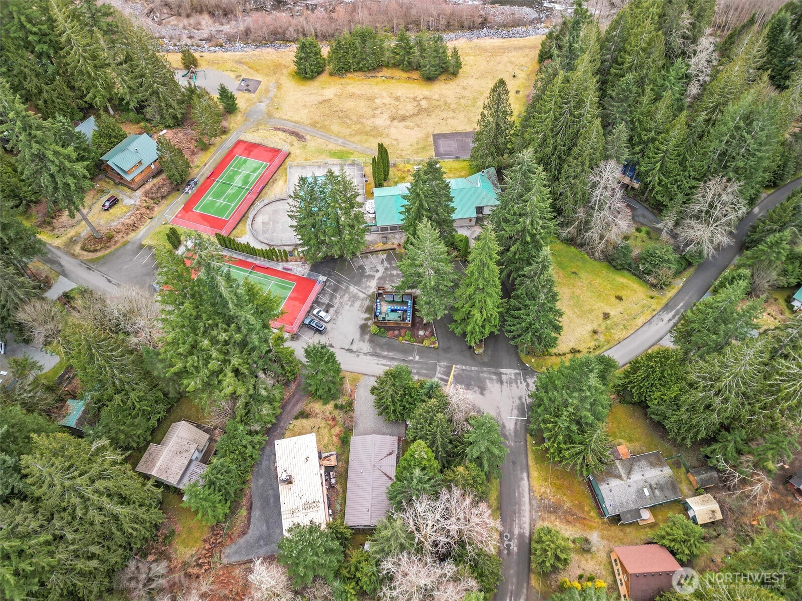 15026 Iceberg Road Glacier, WA 98244 - Photo 16 of 16 an aerial view of residential house with outdoor space and swimming pool