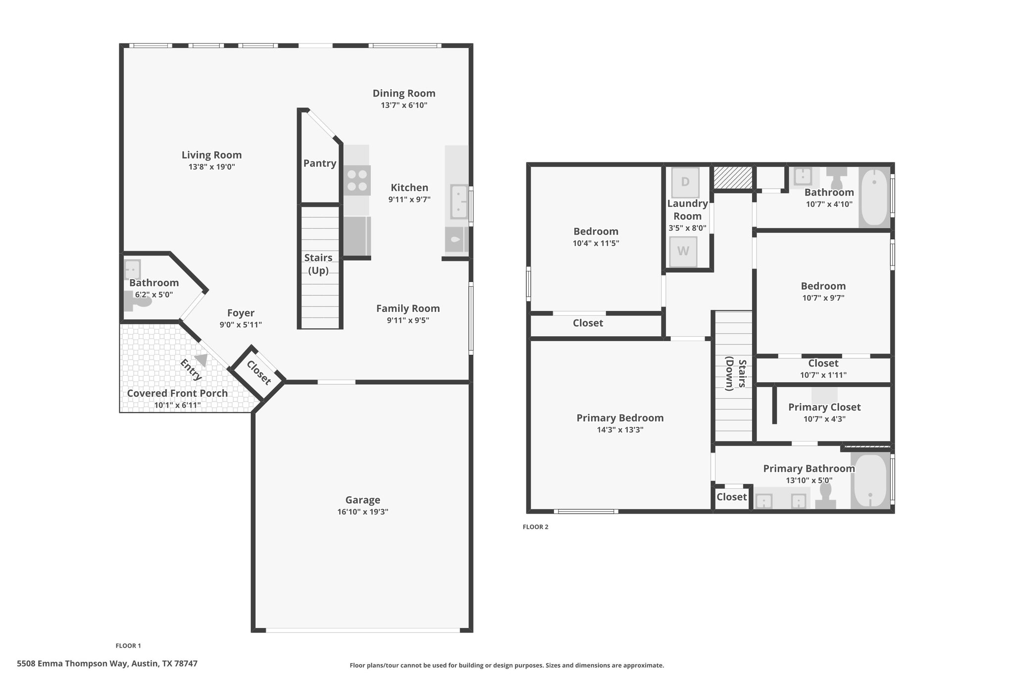 5508 Emma Thompson Way Austin, TX 78747 - Photo 34 of 34 Floor plan of the functional layout.