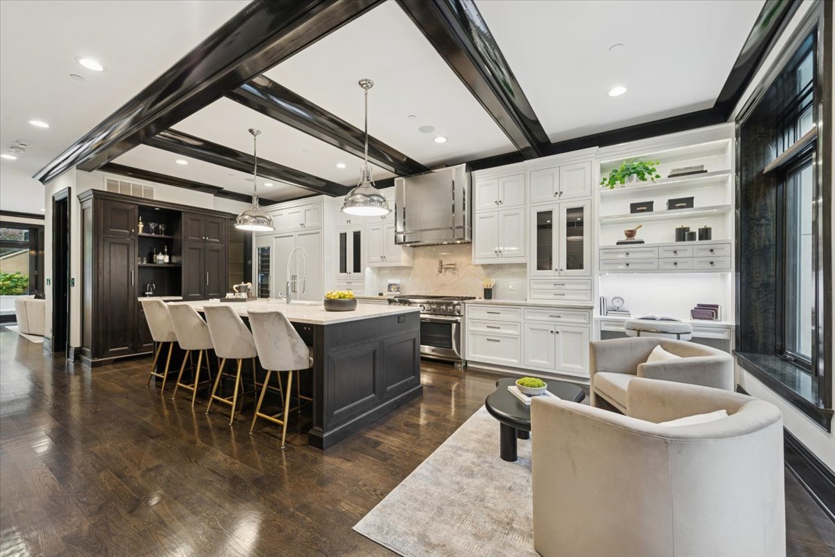 457 West Deming Place Chicago, IL 60614 - Photo 3 of 63 a kitchen with stainless steel appliances kitchen island granite countertop a sink and cabinets