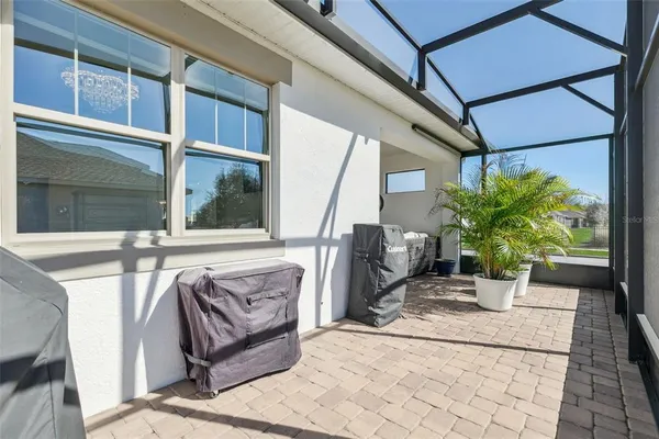 a view of porch with seating space
