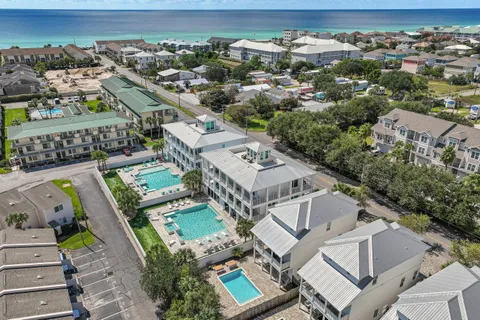 an aerial view of a city with lots of residential buildings