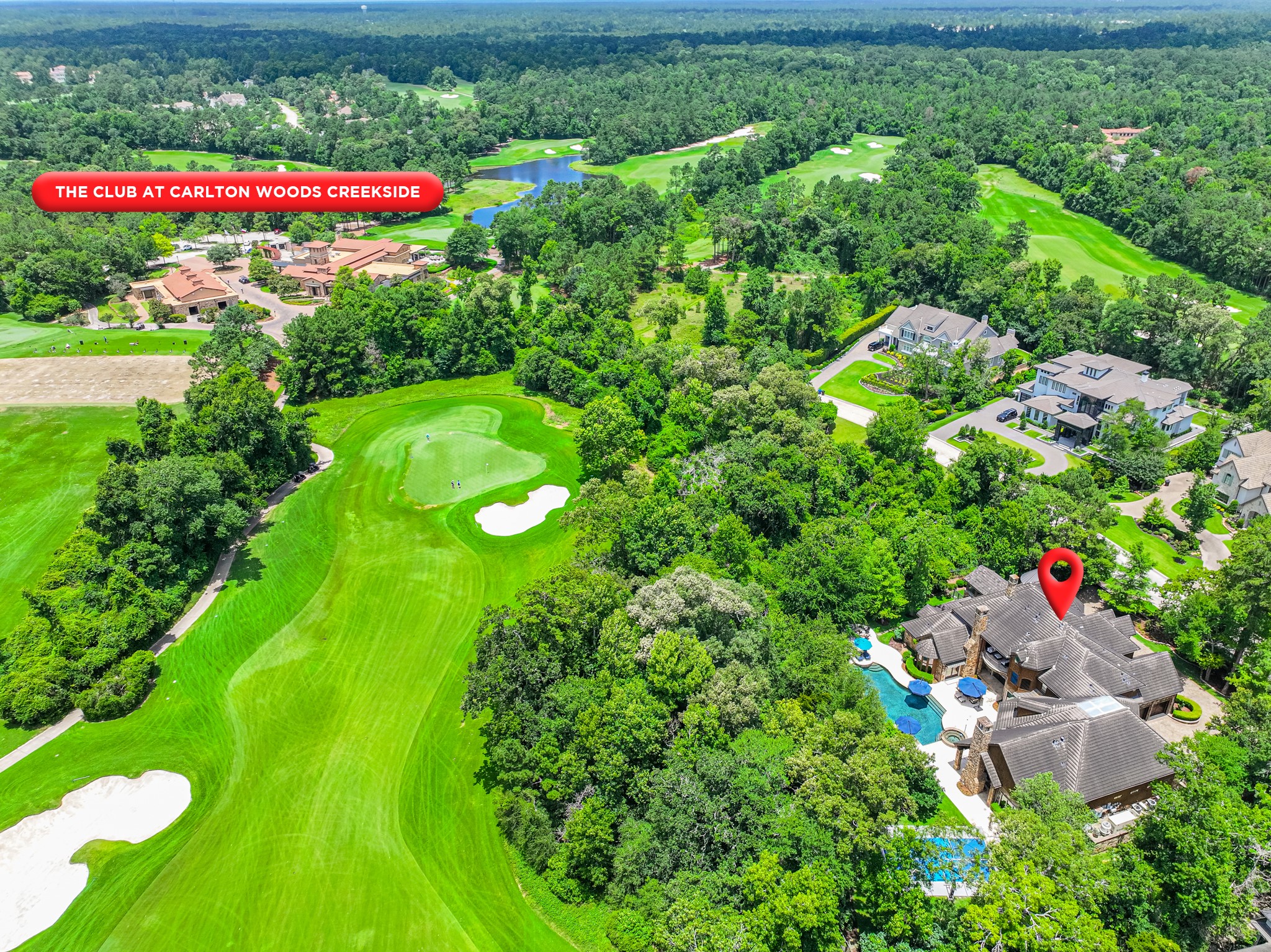 Discover an unparalleled blend of privacy and luxury in this unique estate overlooking the 4th hole of the prestigious Carlton Woods Fazio Golf Course, all just a short walk to the Clubhouse.