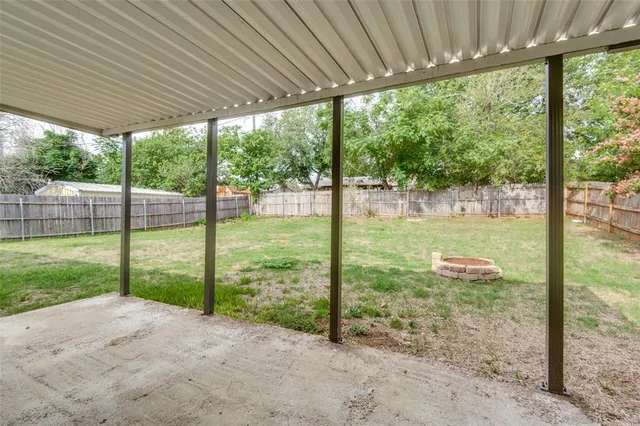 a view of a yard with porch and outdoor space