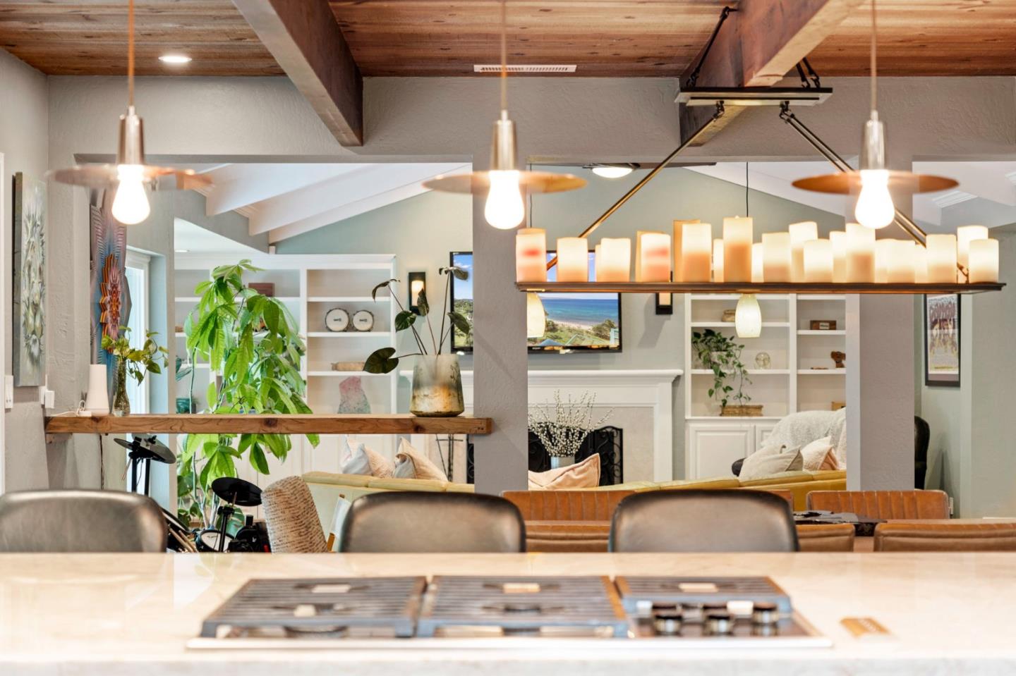 Undisclosed Address Santa Cruz, CA 95060 - Photo 11 of 35 a living room with furniture and a fireplace