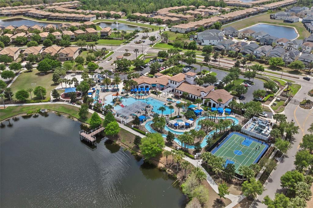 2108 Morocco Way Kissimmee, FL 34747 - Photo 53 of 57 an aerial view of a house with a lake view
