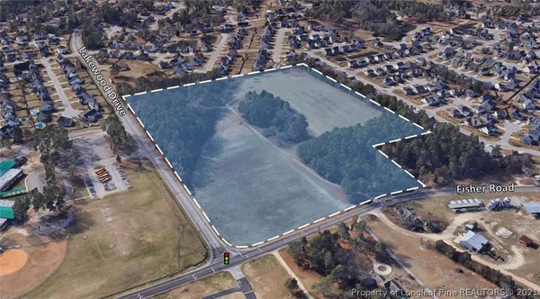 an aerial view of house