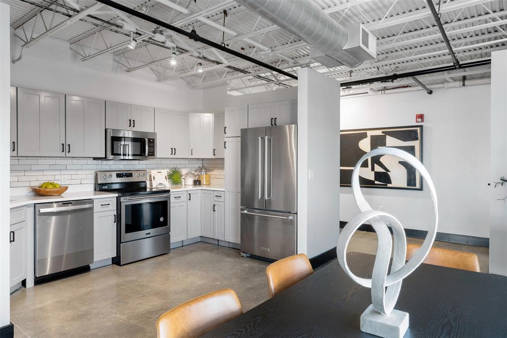 219 South 4th Street, Unit 608 Waco, TX 76701 - Photo 9 of 37 a kitchen with refrigerator and microwave