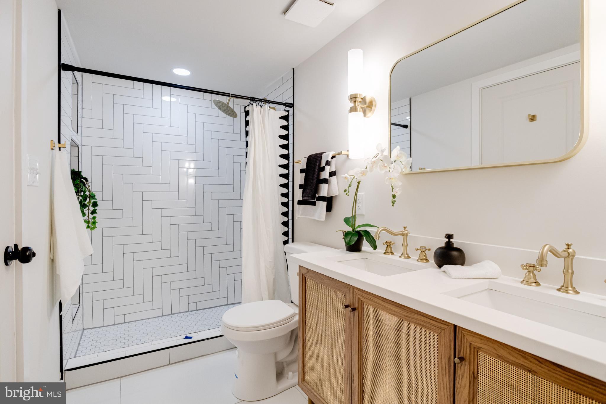 7606 Bagley Avenue Baltimore, MD 21234 - Photo 30 of 45 a bathroom with a sink a toilet and shower