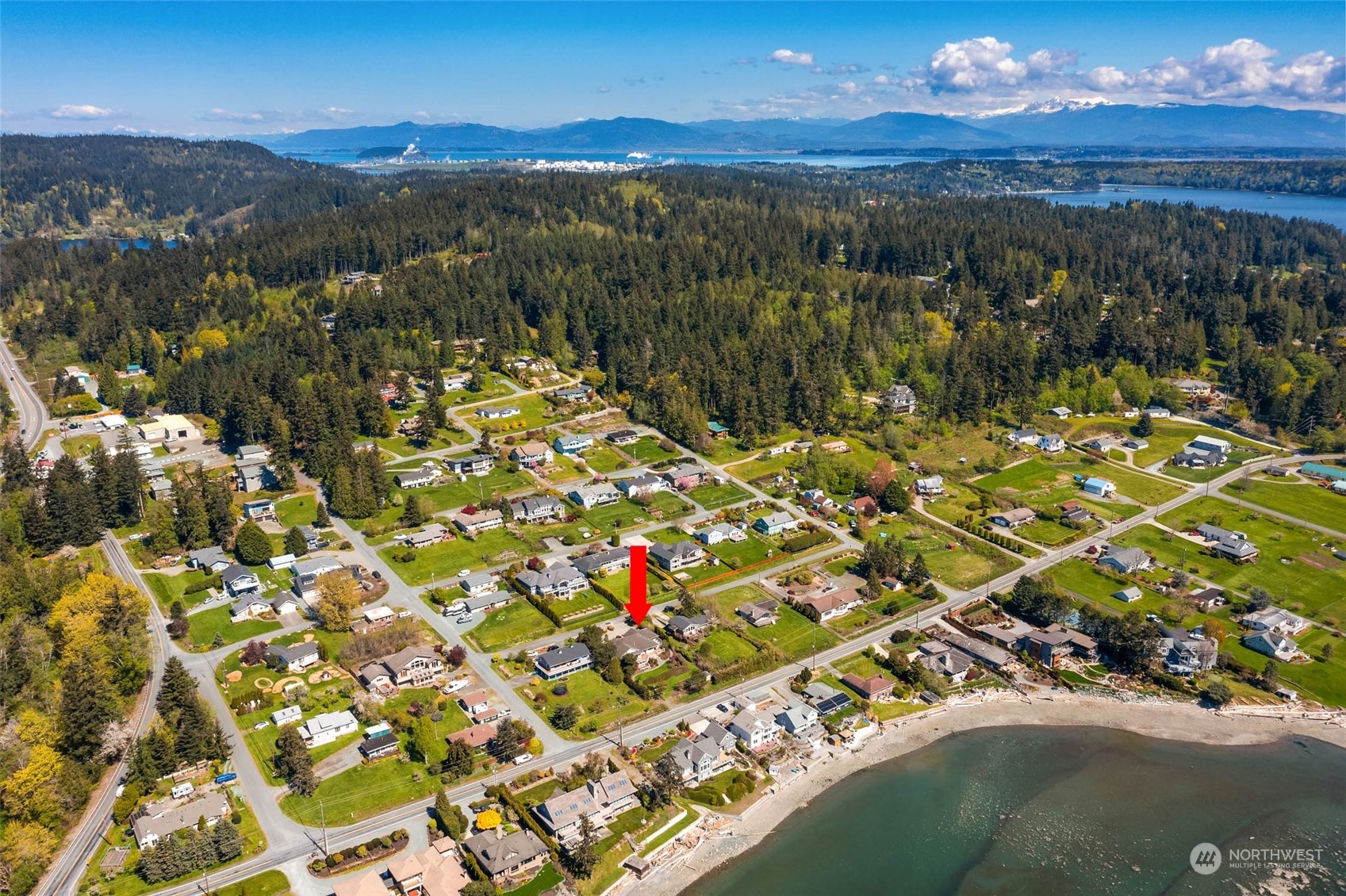 6404 Warren Street Anacortes, WA 98221 - Photo 38 of 38 a view of a city with sunset view